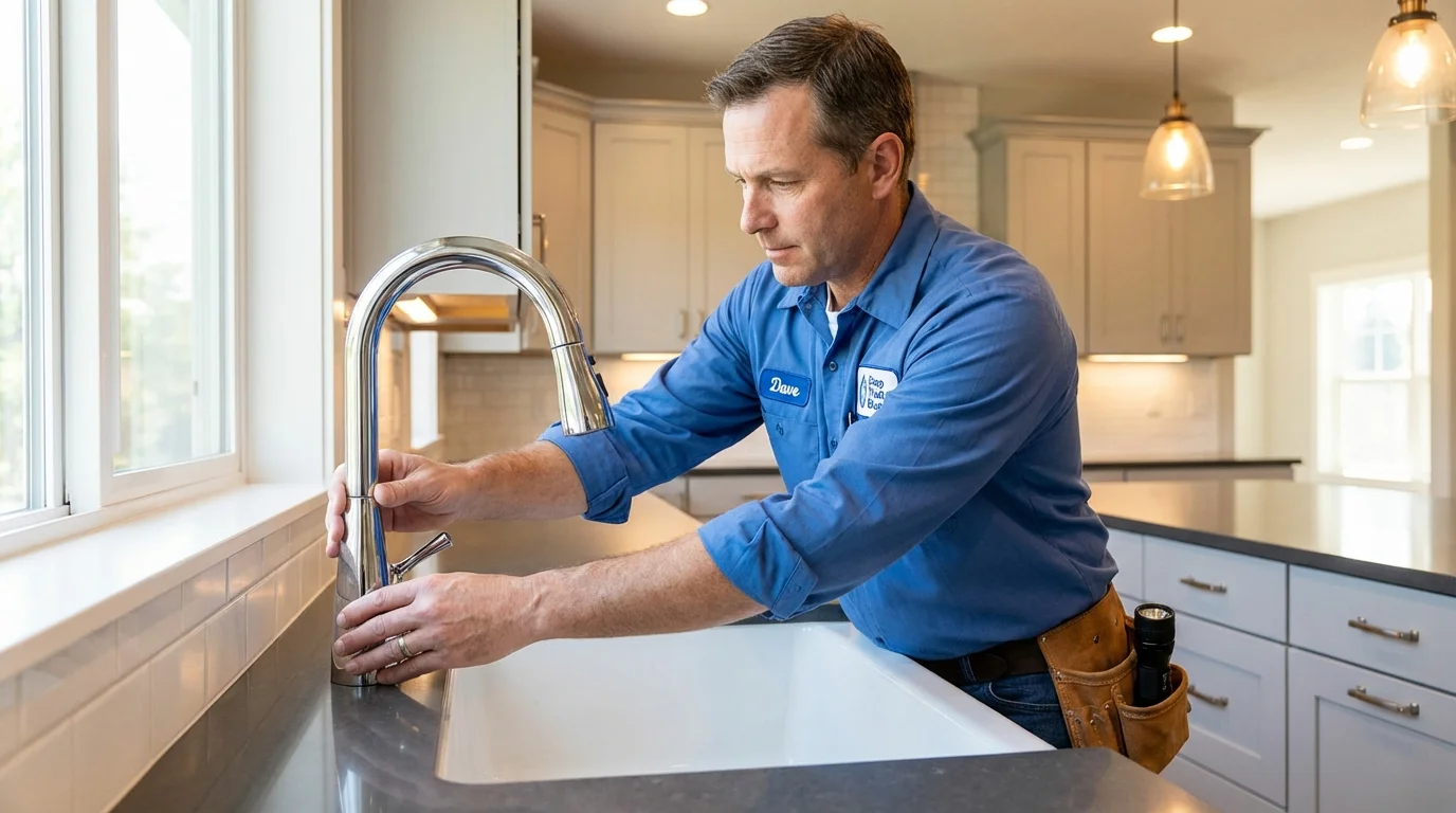 Kitchen faucet installation by Johns Plumbing LLC in Kiowa